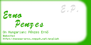 erno penzes business card